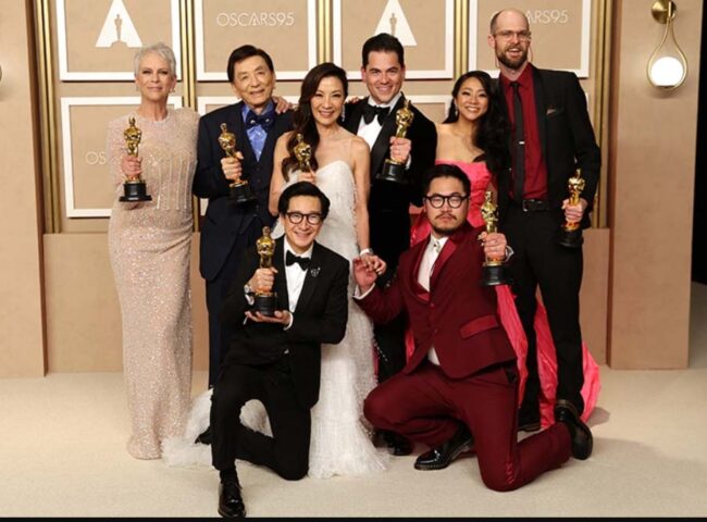 Everything Everywhere all at once Movie reciveing oscar awards